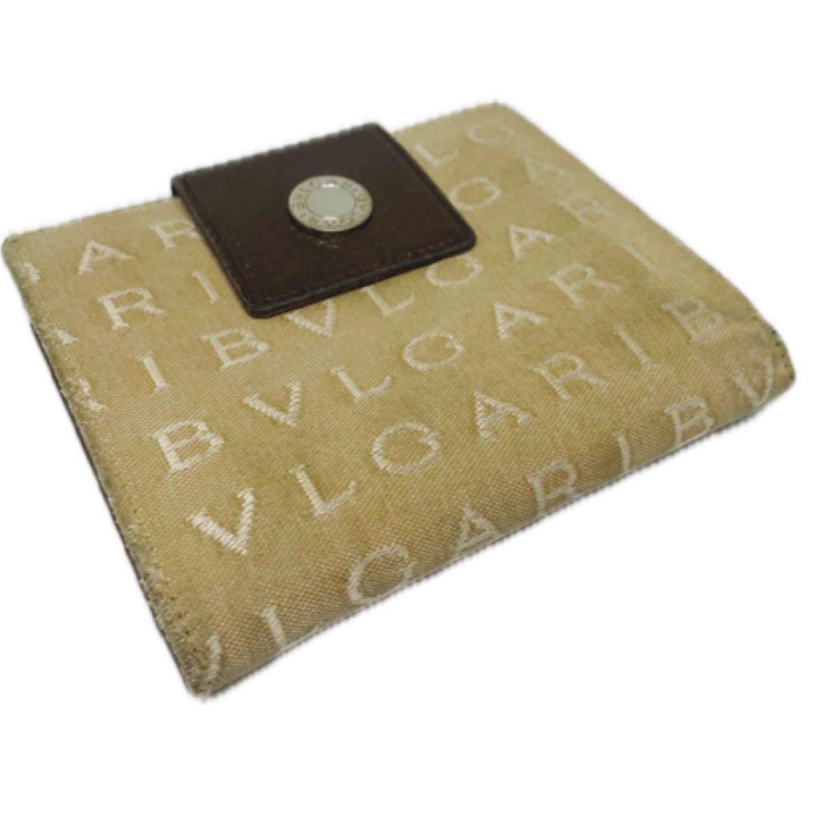 定価5万 BVLGARI ブルガリ ロゴマニア 二つ折り財布 キャンバス｜Yahoo
