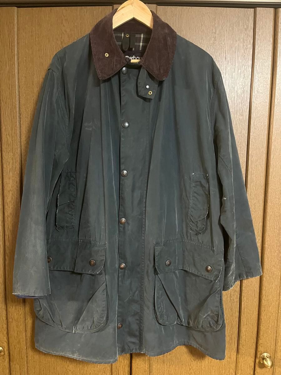 スペシャル barbour border 85年製YKK棒ZIP 42 バブアー ボーダー