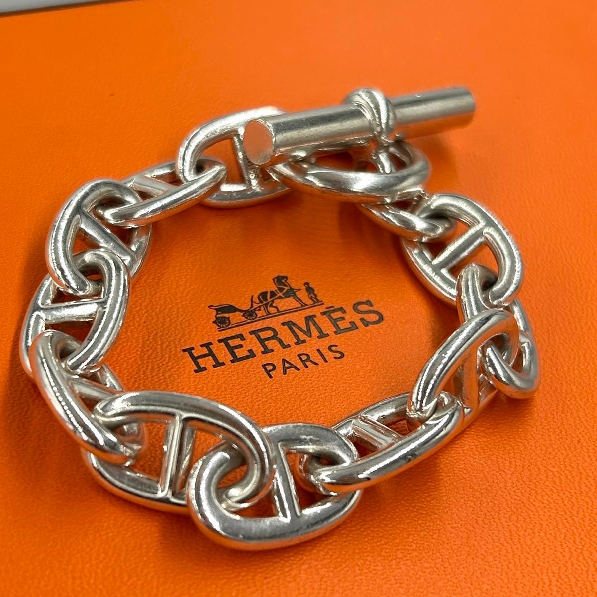 エルメス HERMESシェーヌダンクルTGM11コマ【極上美品】 ブレスレット