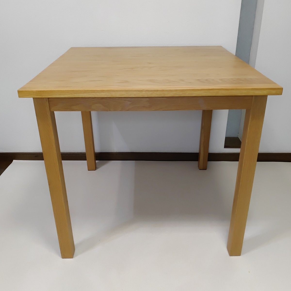 希少 廃盤 無印良品 ダイニングテーブル 80x80 天然木 オーク材 無垢