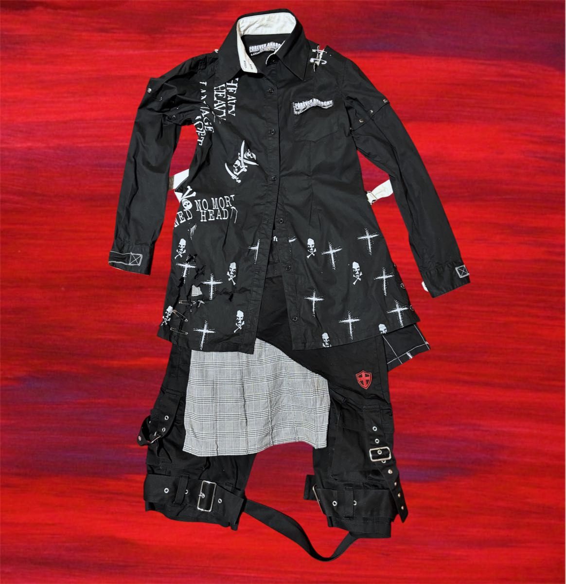 h naoto forever anarchy シャツ ロック ゴシック 黒 エイチナオト