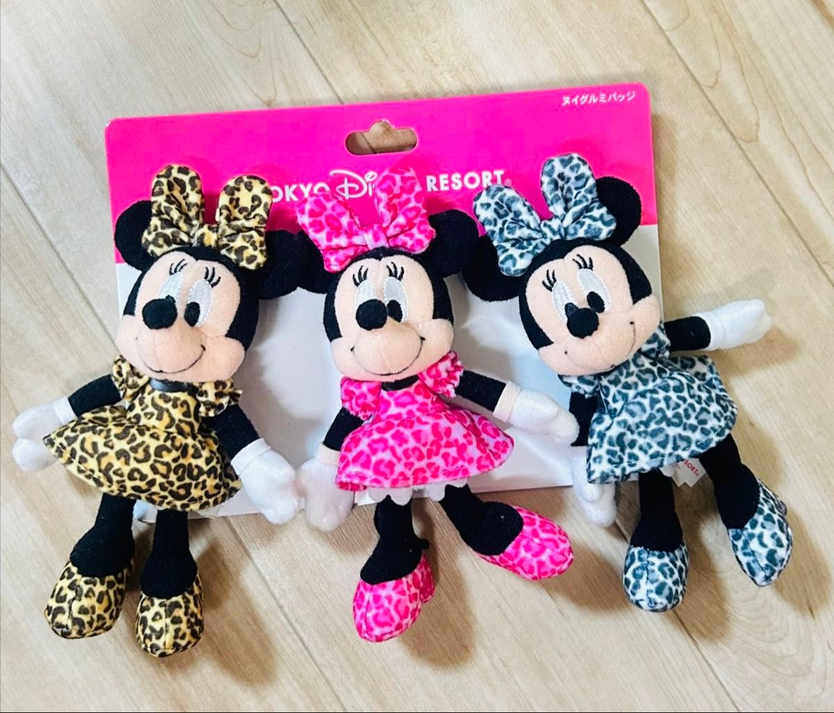 ディズニー ミニーマウス レオパード柄 耳あて 2つセット ディズニー