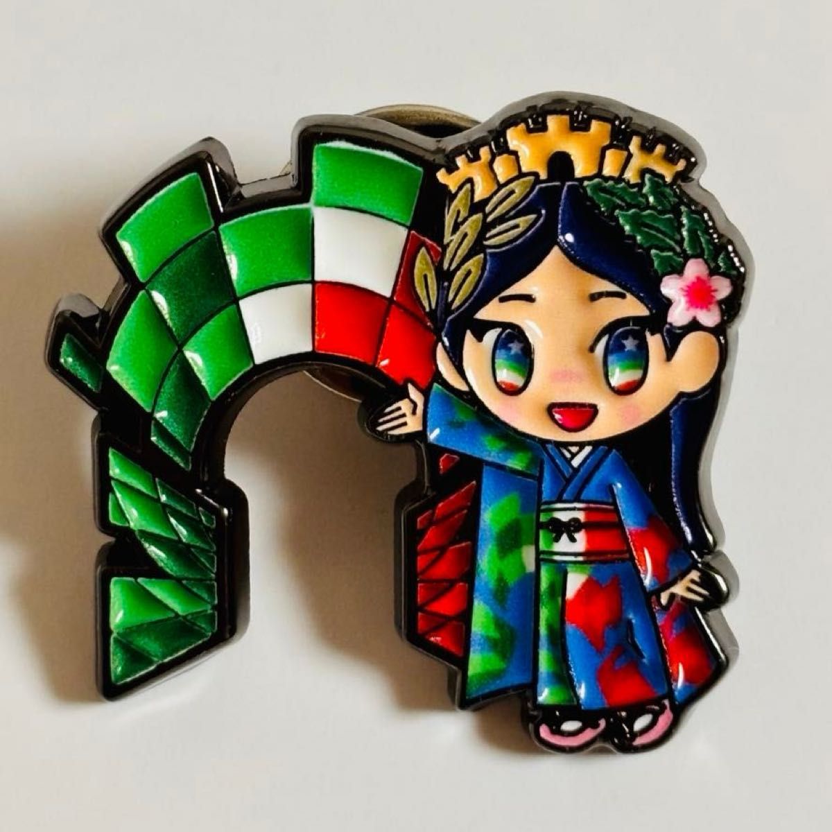 万博イタリア館限定品】レア バチカン100個限定ピンバッジ シリアルNo