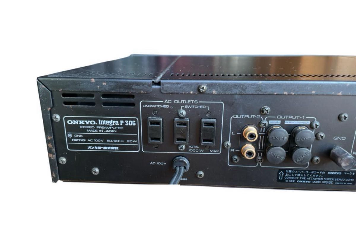 売切最終価格 ONKYO オンキョー Integra P-306 プリアンプ 動作品