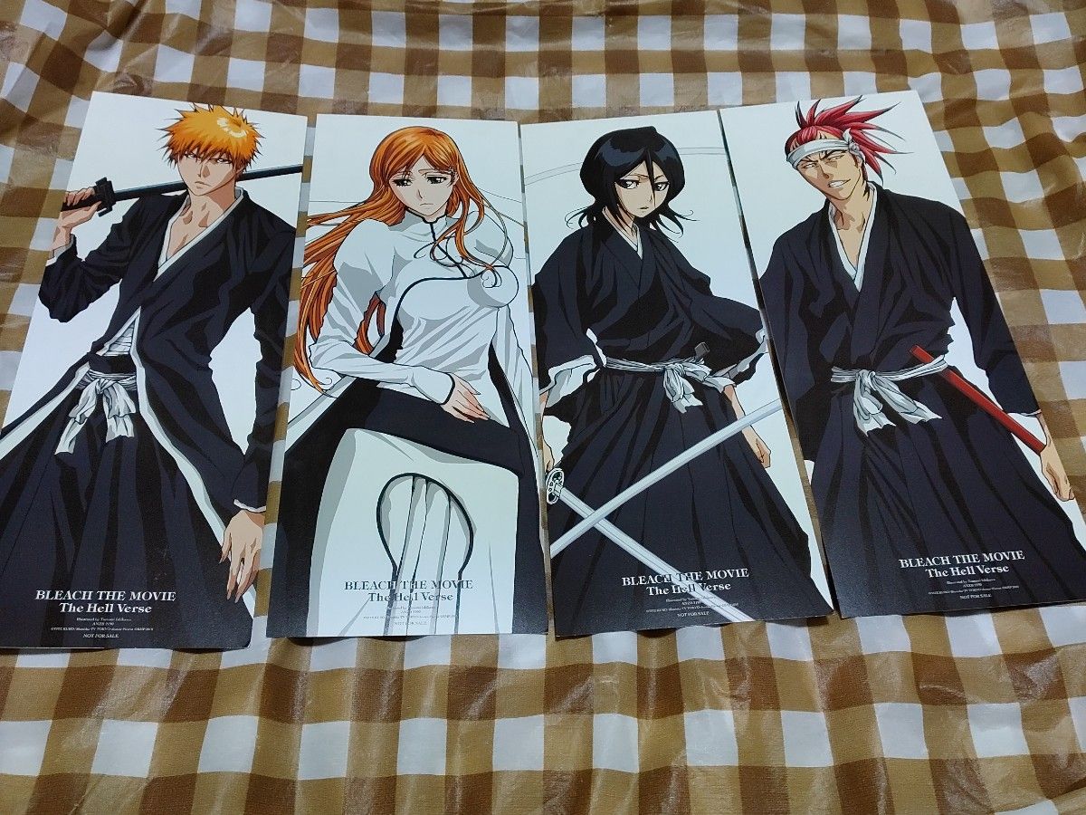 BLEACH 黒崎一護 イラストカード 4枚セット 阿散井恋次 朽木ルキア