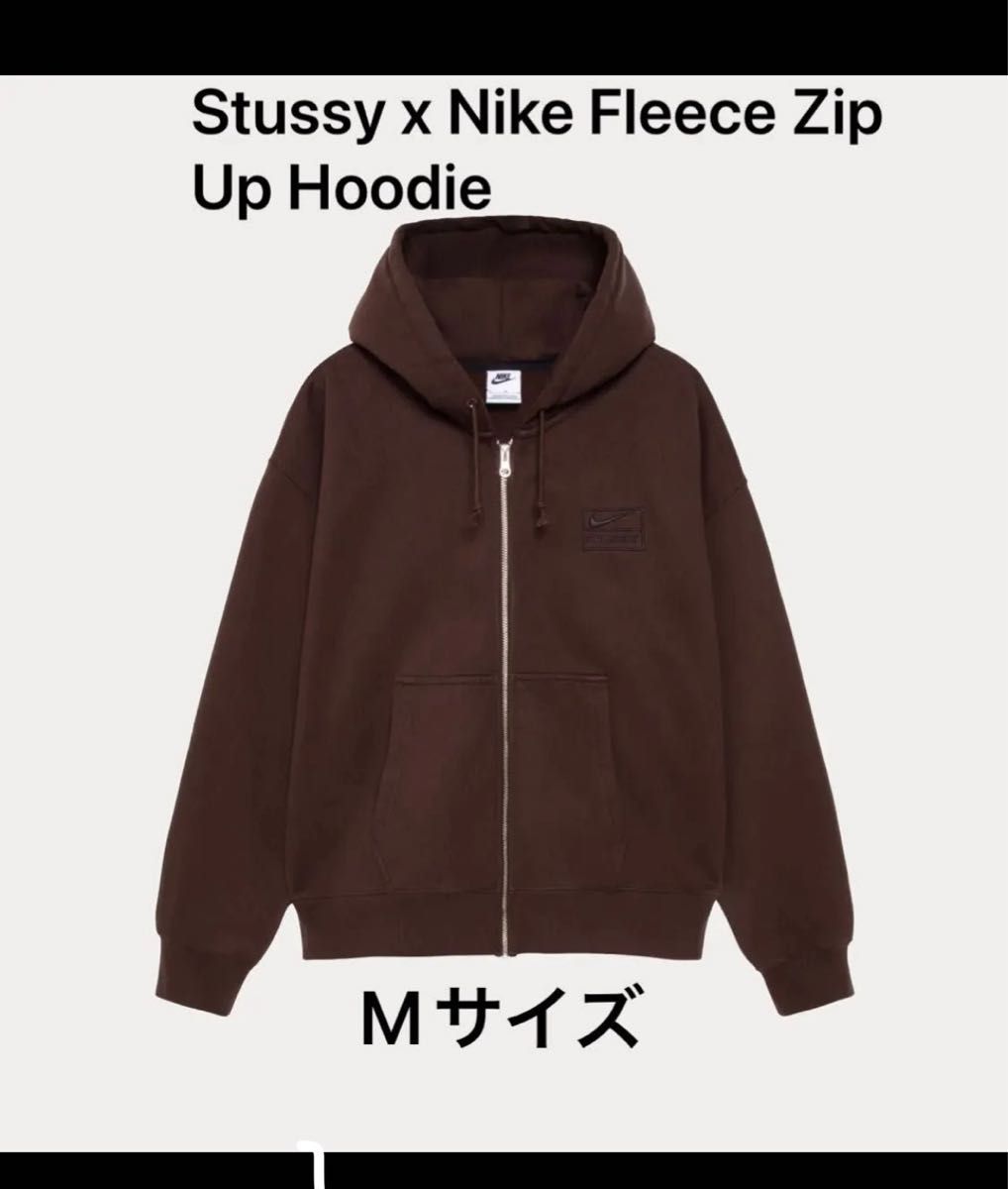 Stussy x Nike Fleece Zip Up Hoodie Brown Mサイズ｜Yahoo!フリマ（旧