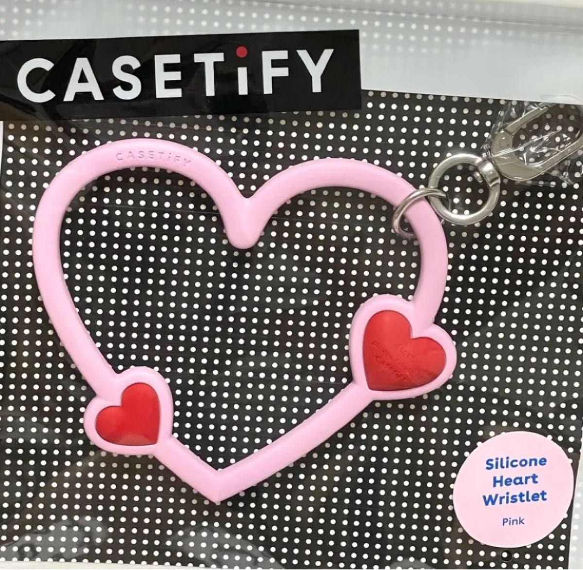 CASETiFY ケースティファイ ハート型ストラップ スマホリング ピンク