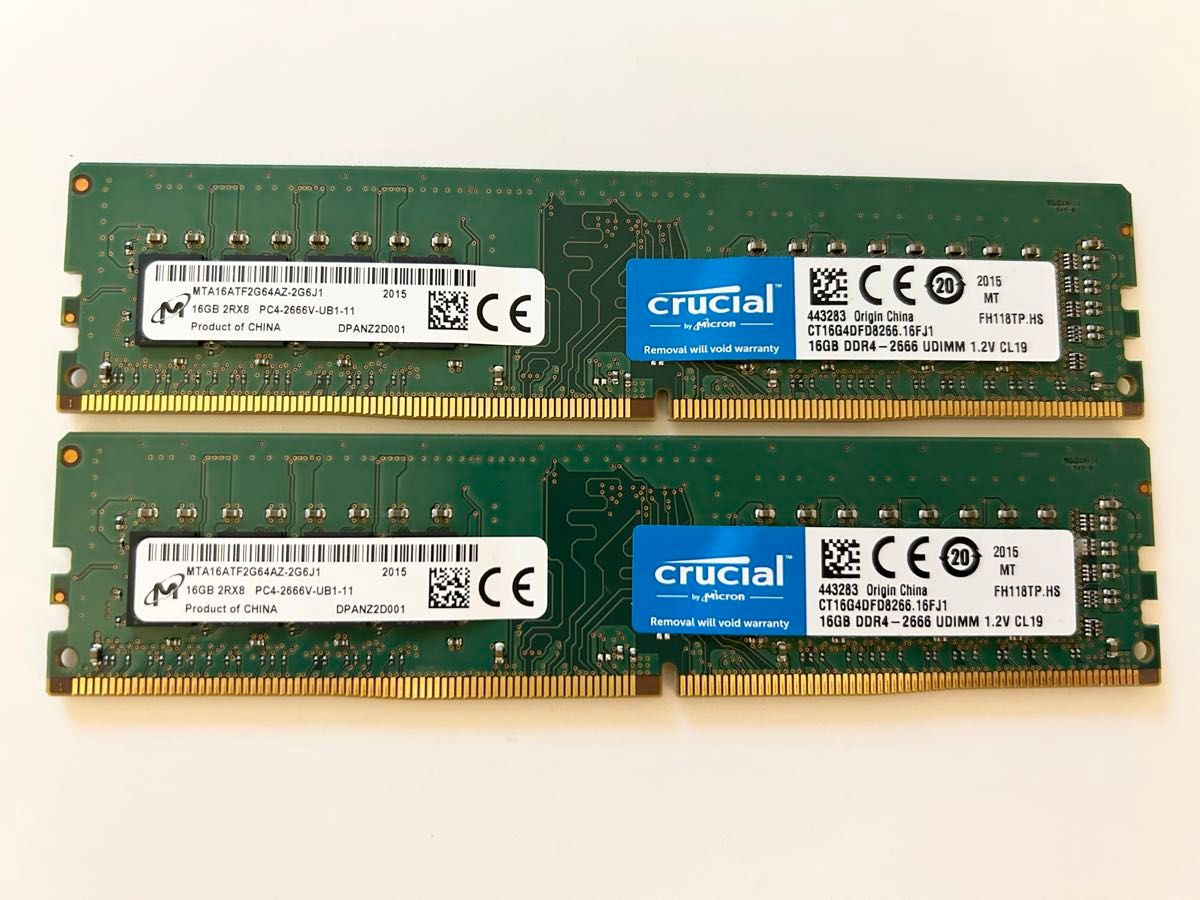 ノートパソコン用メモリ32GB PC4-2666V : MICRON 32GB PC4