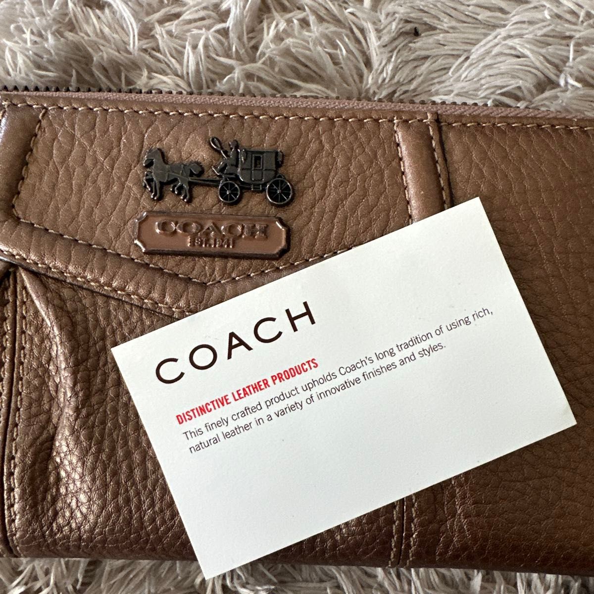 COACH コーチ 長財布 ラウンドファスナー 馬車ロゴ ブラウン系｜Yahoo