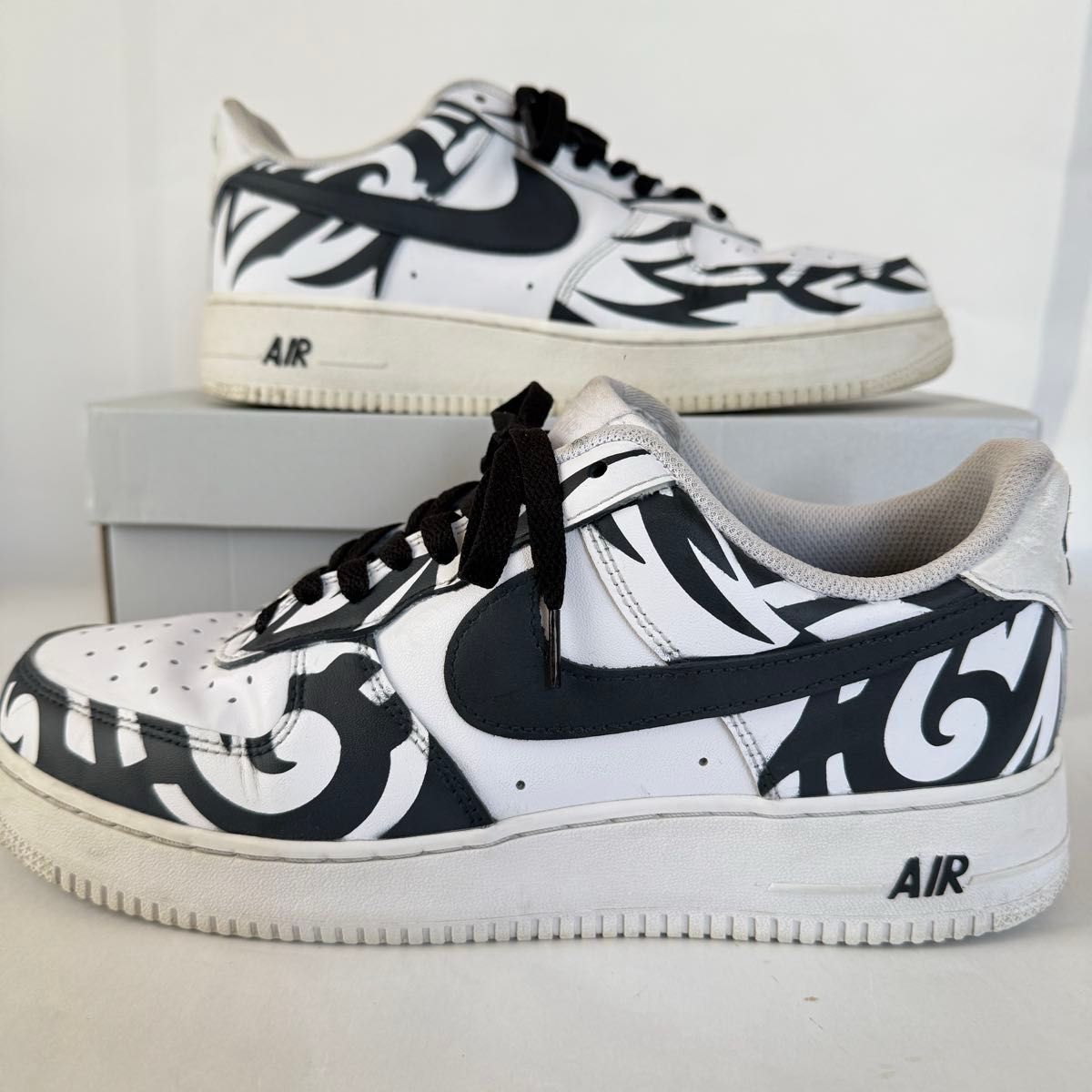 Air Force 1 トライバル 28cm カスタム エアフォース1 白 黒 NIKE