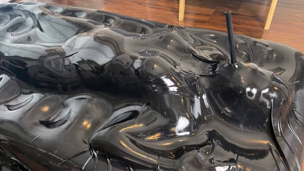 1人使用可能】バキュームベッド 黒色 ラテックス エアーベッド