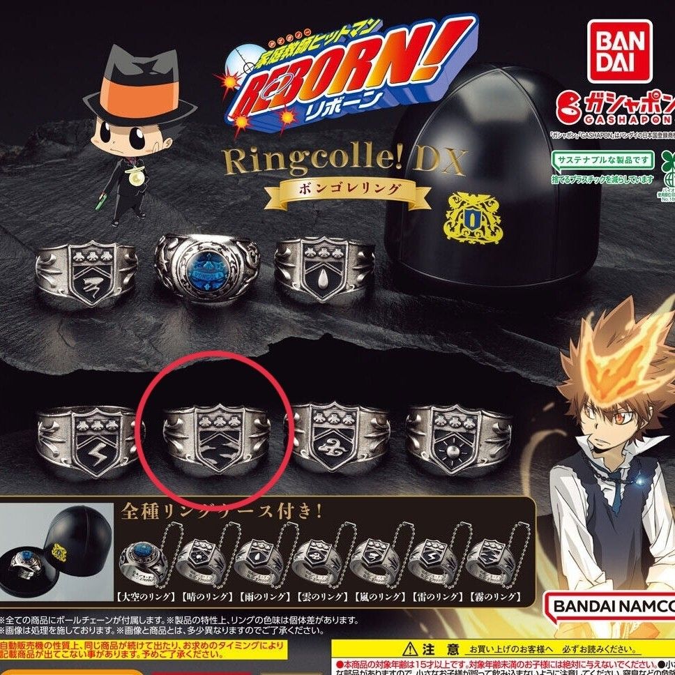 家庭教師ヒットマンREBORN Ringcolle DX ボンゴレリング霧のリング 1点