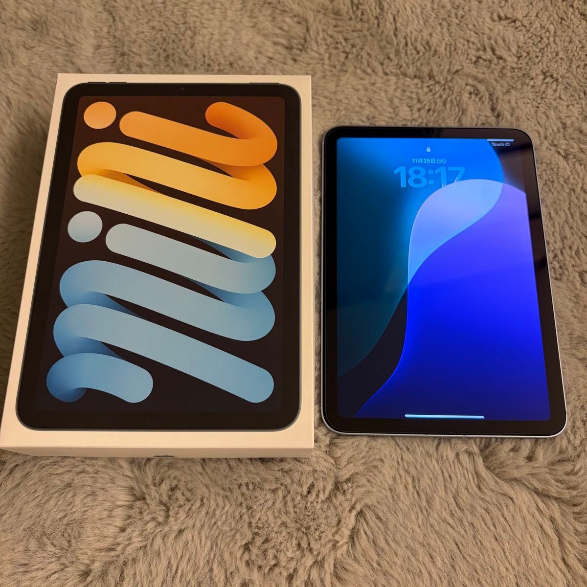 iPad mini 7世代 128GB ブルー WiFi Cellular 新品同等品 付属品新品