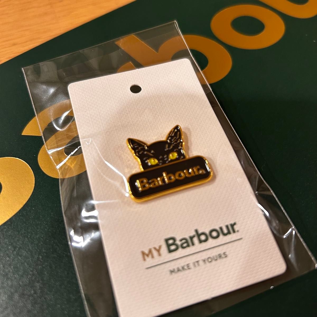 Barbour バブアー ピンバッジ ピンズ キャット 2色 セット 限定品
