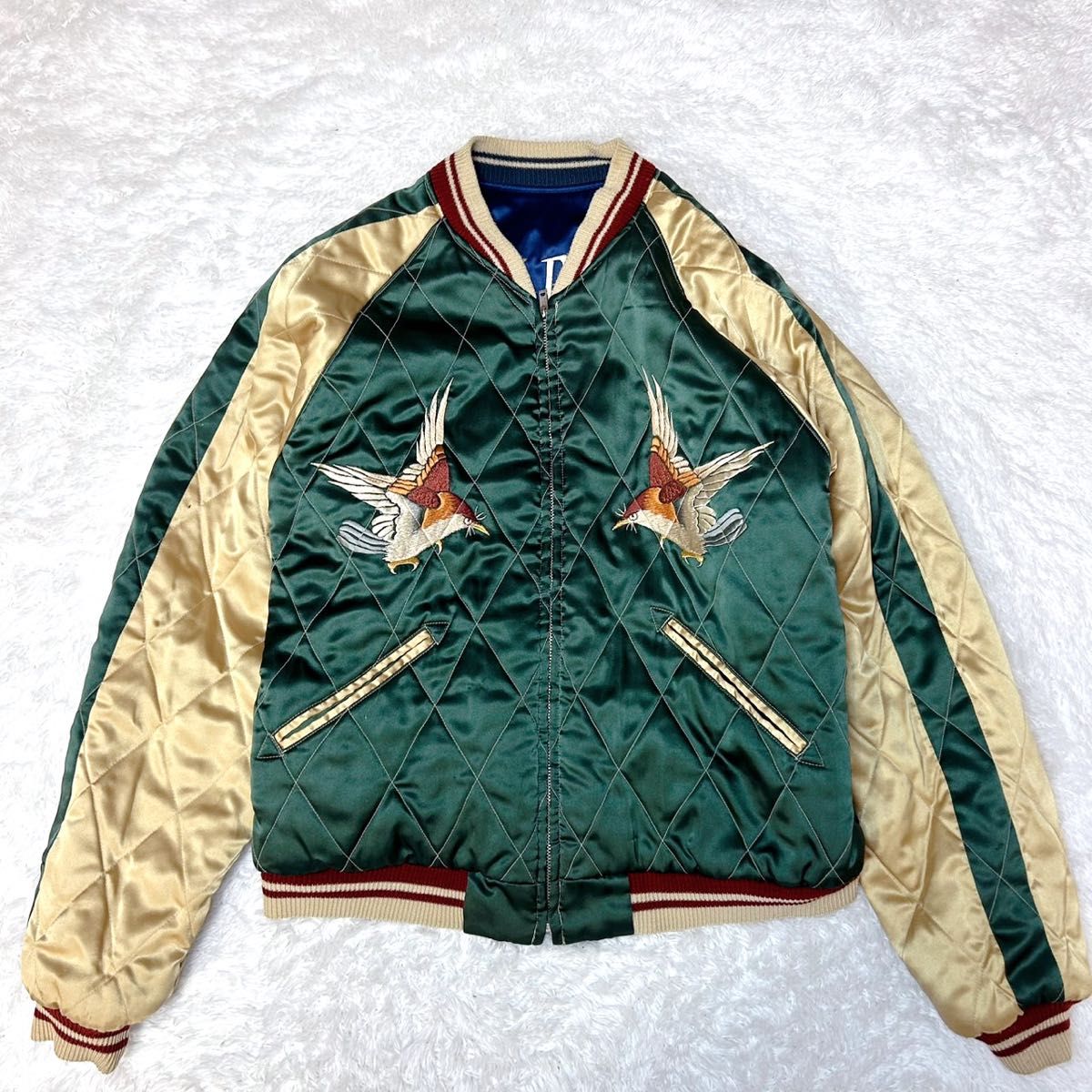 激レア TAILOR TOYO スカジャン リバーシブル 虎×鷹 JAPAN M18426