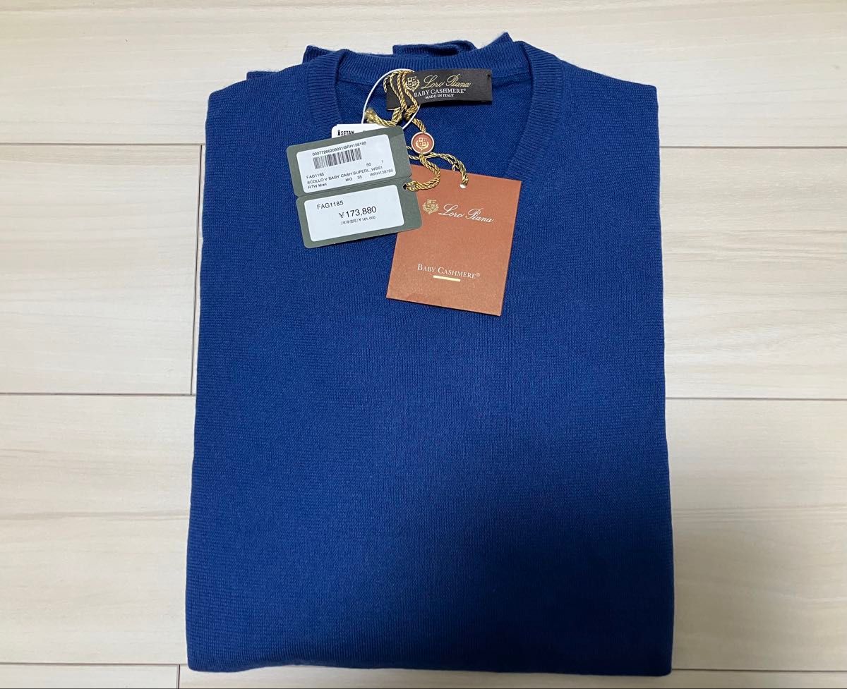 極上 新品タグ付】Loro Piana ロロピアーナ カシミヤ100% ニット 50