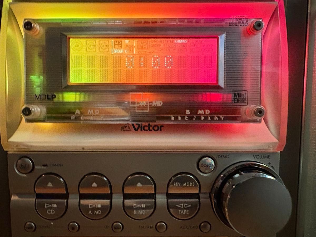日本ビクター UX-Z11WMD レインボーイルミネーション CD ダブルMD