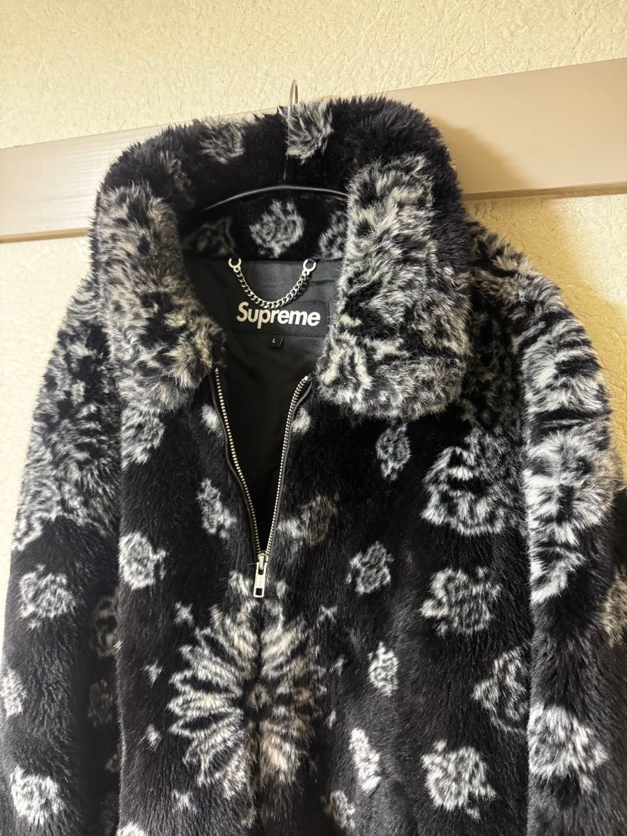 Supreme Bandana Faux Fur Bomber Jacketバンダナフェイクファー