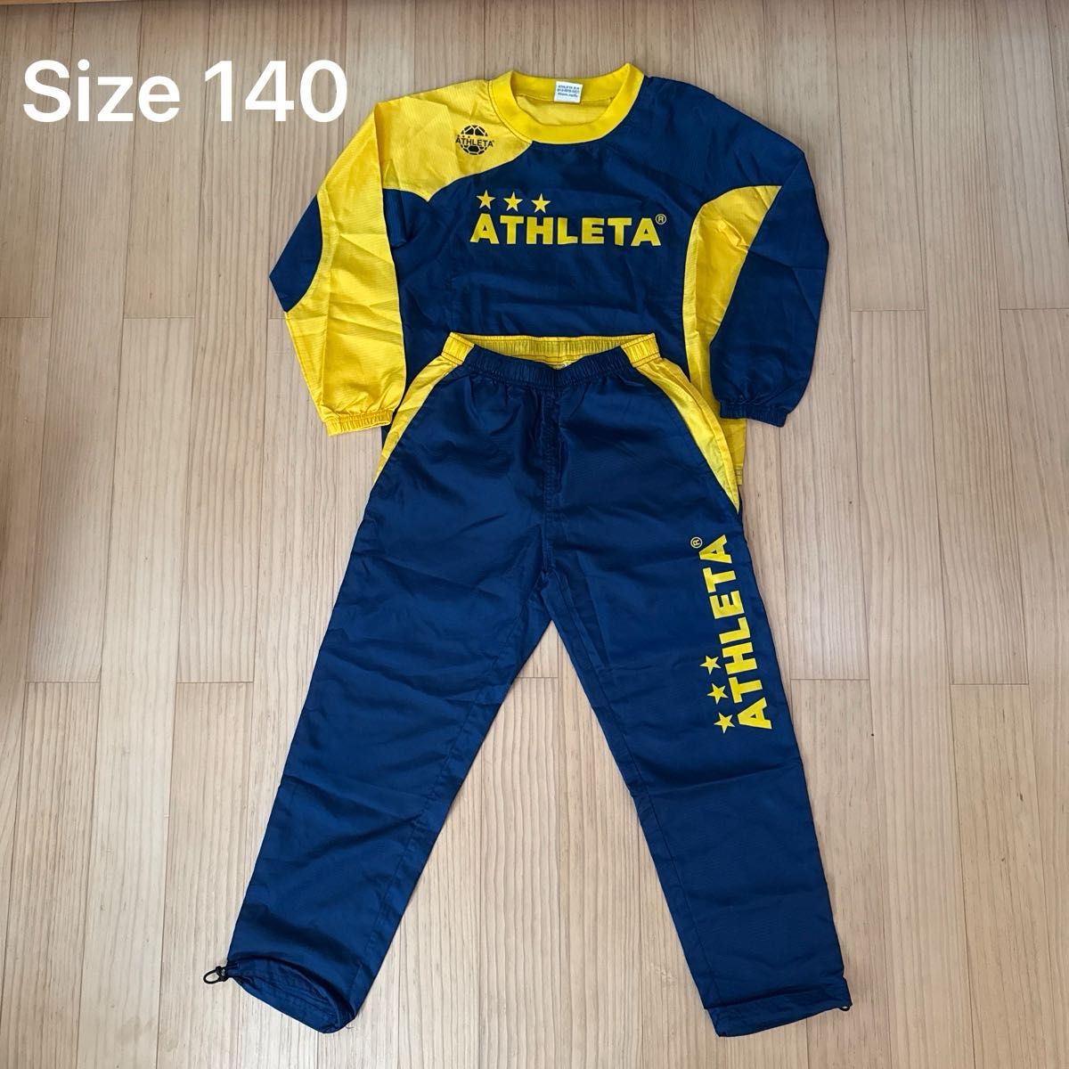 ATHLETA アスレタ ピステ 上下セット Size 140 ネイビー イエロー