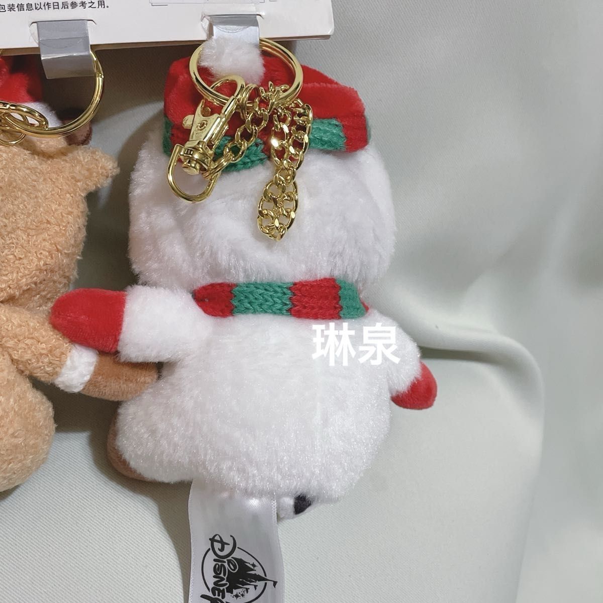 上海ディズニー クリスマス チップ ぬいぐるみ キーチェーン