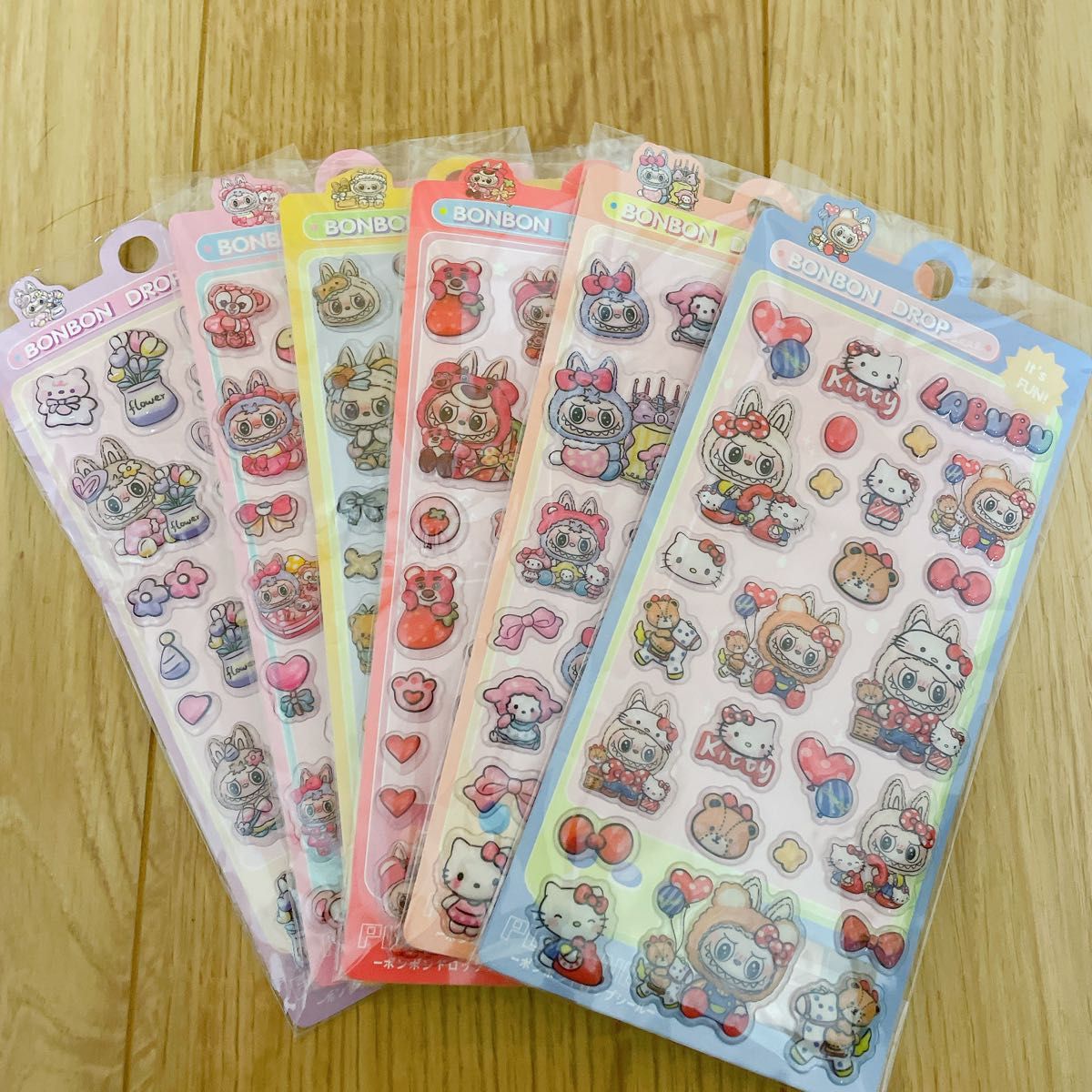 新作 最安値】 ラブブ キティ ボンボンドロップシール ぷくぷくシール