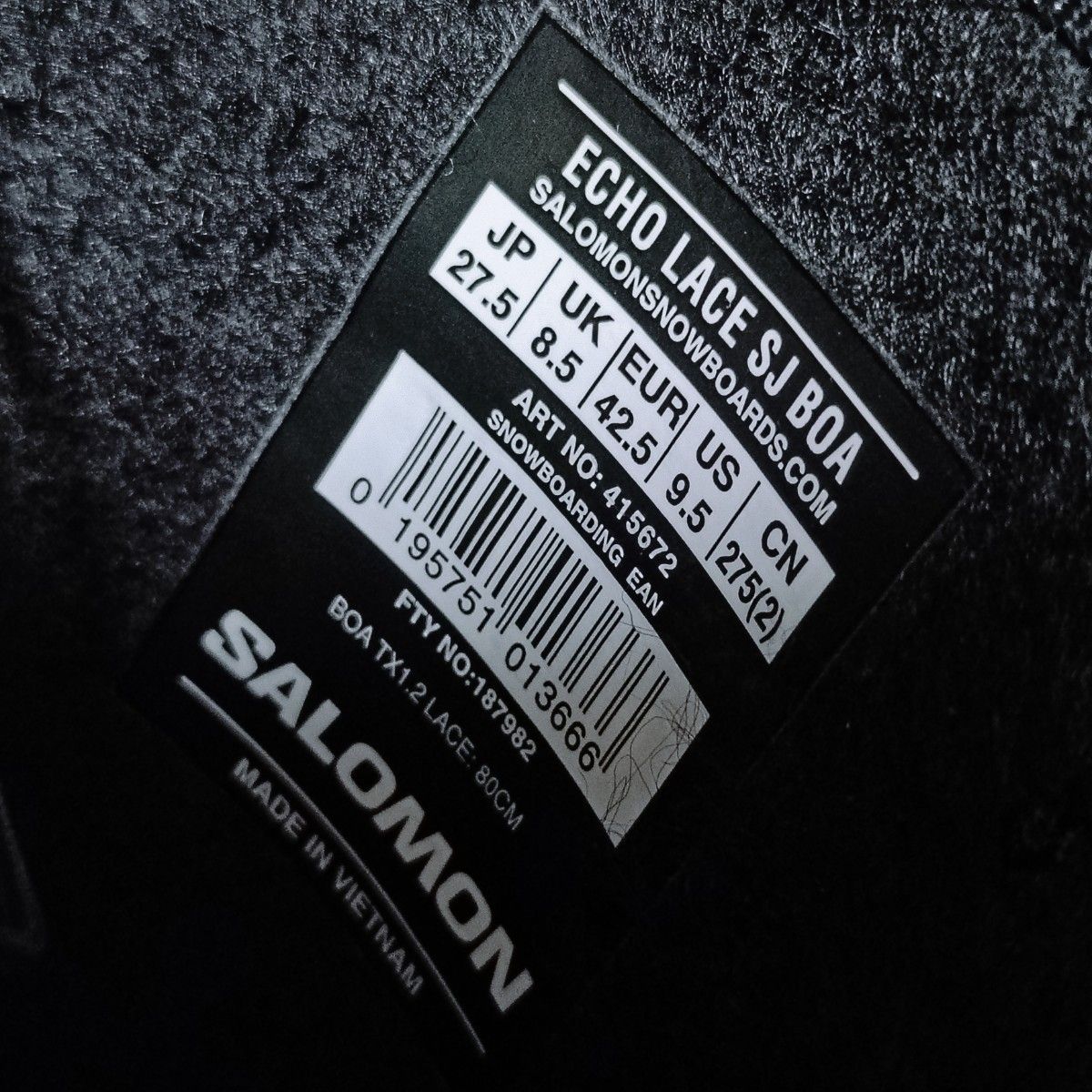 SALOMON ECHO LACE SJ BOA サロモン エコーレース スノーボードブーツ