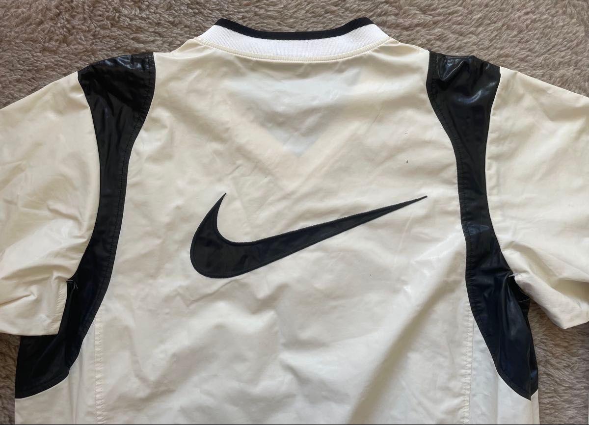 NIKE Vジャン 汗出しシャツ ナイロンエナメル 刺繍ロゴ 廃盤品 ナイキ