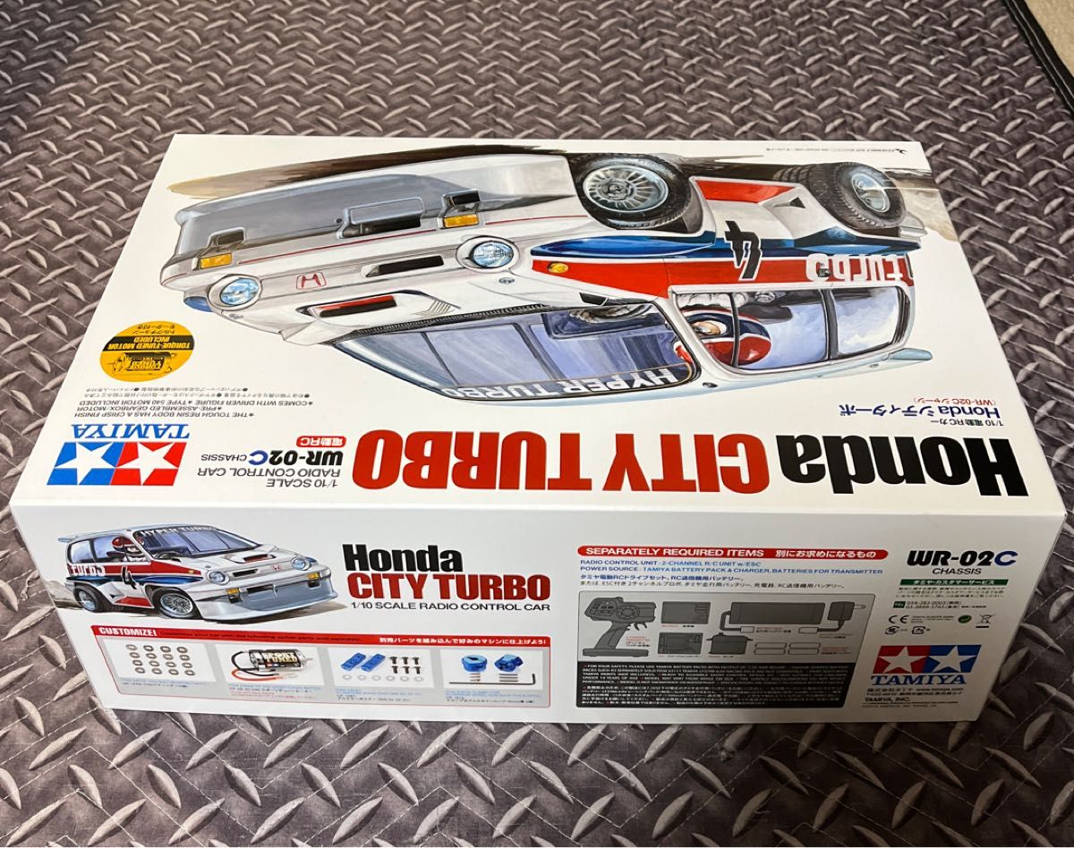 タミヤ 1/10 RC ホンダ シティターボ WR-02Cシャーシ 未組立 ITEM58611