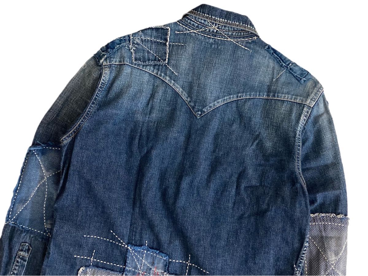 KAPITAL KOUNTRY BORO 刺し子 パッチワーク デニム シャツ キャピタル