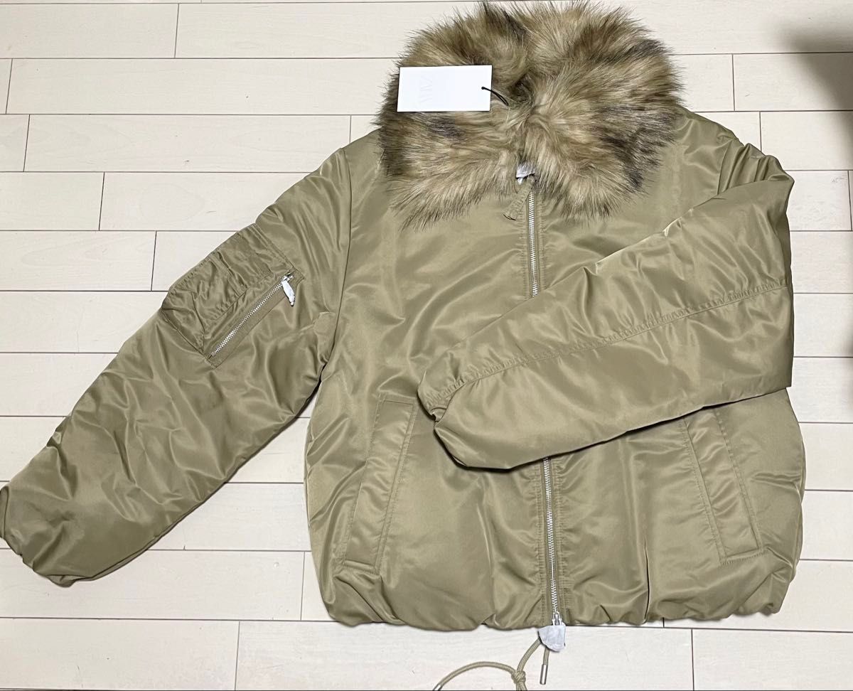 ZARA ボンバージャケット フェイクファー M 新品｜Yahoo!フリマ（旧