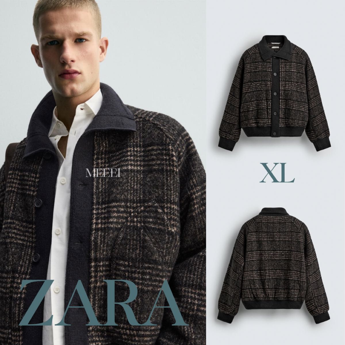 ZARA メンズ リブ襟切り替えジャケット XL 新品｜Yahoo!フリマ（旧