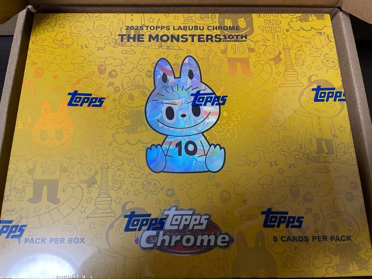 2025 topps chrome labubu 10th アニバーサリー ボックス ラブブ