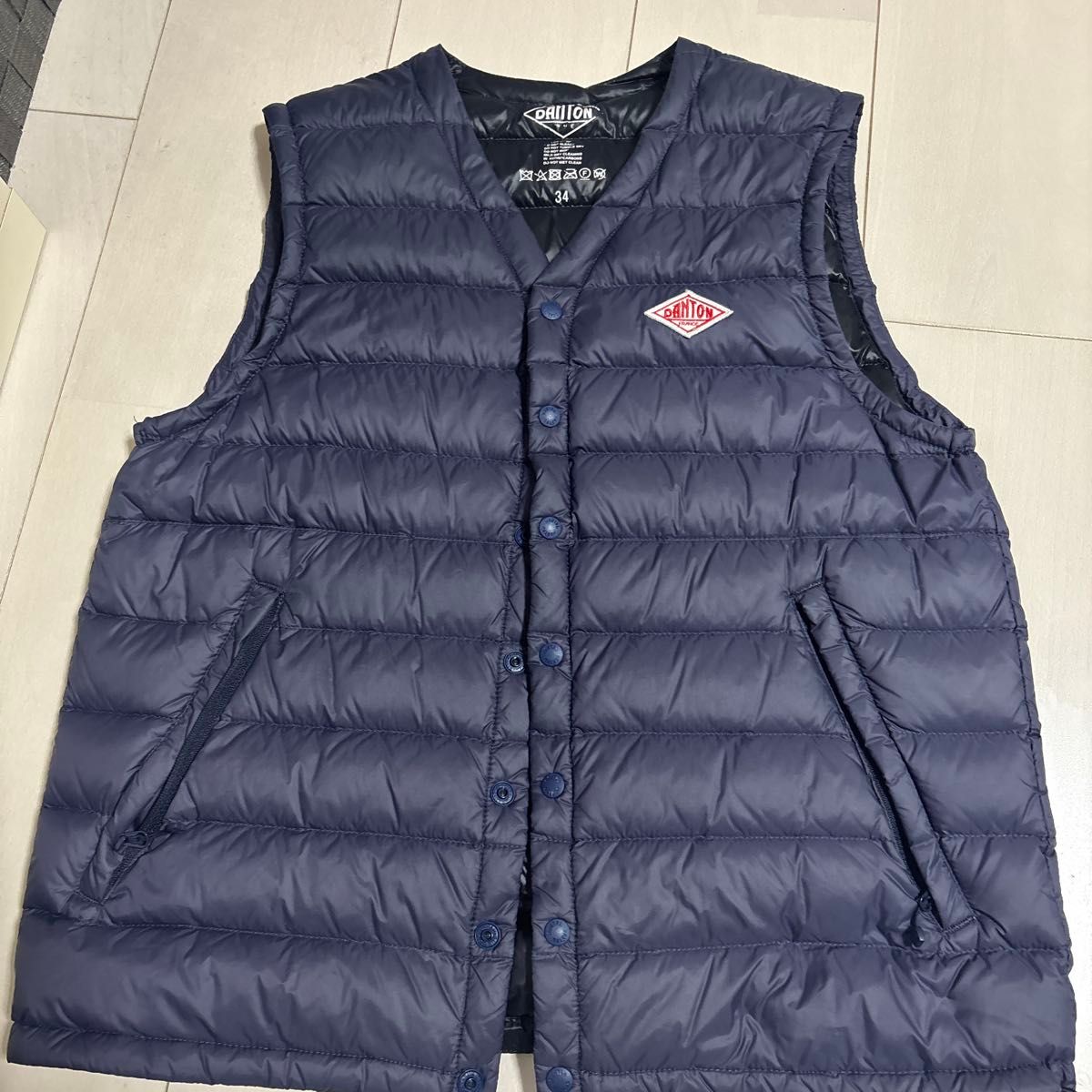 DANTON ダントン インナーダウンベスト ネイビー サイズ34 美品 可愛い