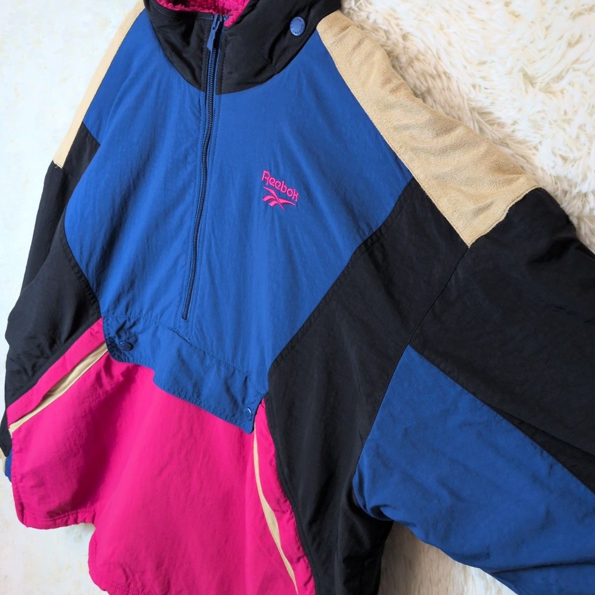 Reebok クラシック LF アノラック 裏ボア パーカー XL リーボック 古着