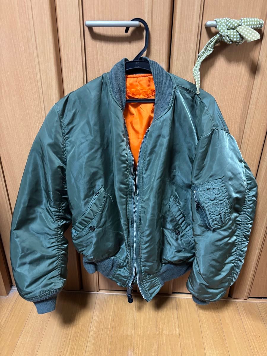 90s USA製 ALPHA アルファ MA-1 フライトジャケット Lサイズ IDEAL