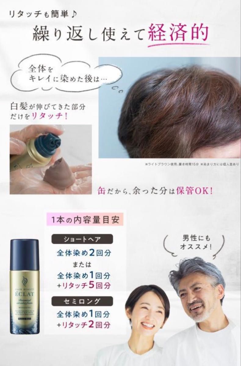 ヘアボーテエクラ ボタニカルエアカラーフォームEX ナチュラルブラック