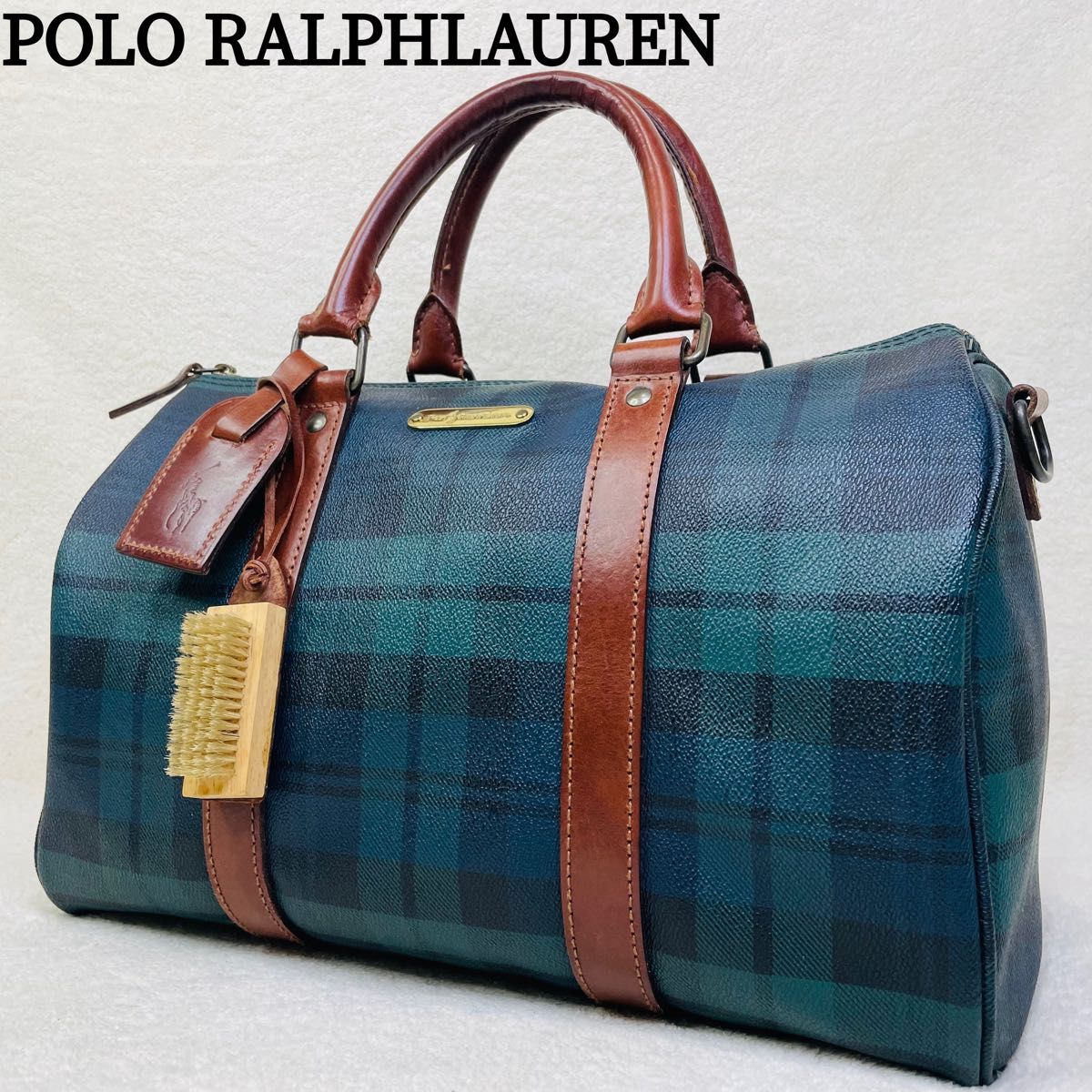 POLO RALPH LAUREN ポロラルフローレン PVCレザー ボストンバッグ