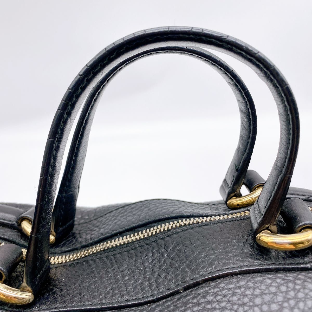 GUCCI グッチ ソーホー インターロッキングG ミニボストンバッグ 黒