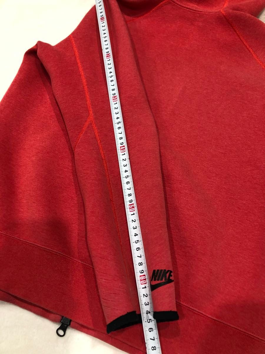 NIKE ナイキ テックフリースパーカー レッド サイズ L｜Yahoo!フリマ