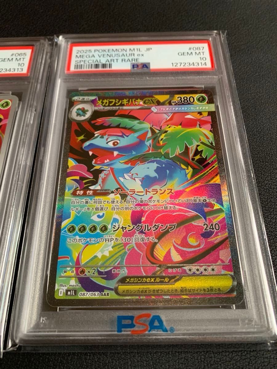 PSA10 3連番 メガフシギバナex SAR フシギソウAR フシギダネAR
