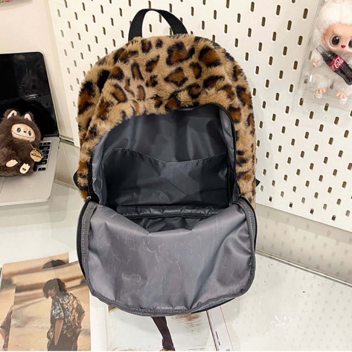 新品】ファーリュック 豹柄 ヒョウ柄 アニマル 秋冬 平成 ギャル y2k