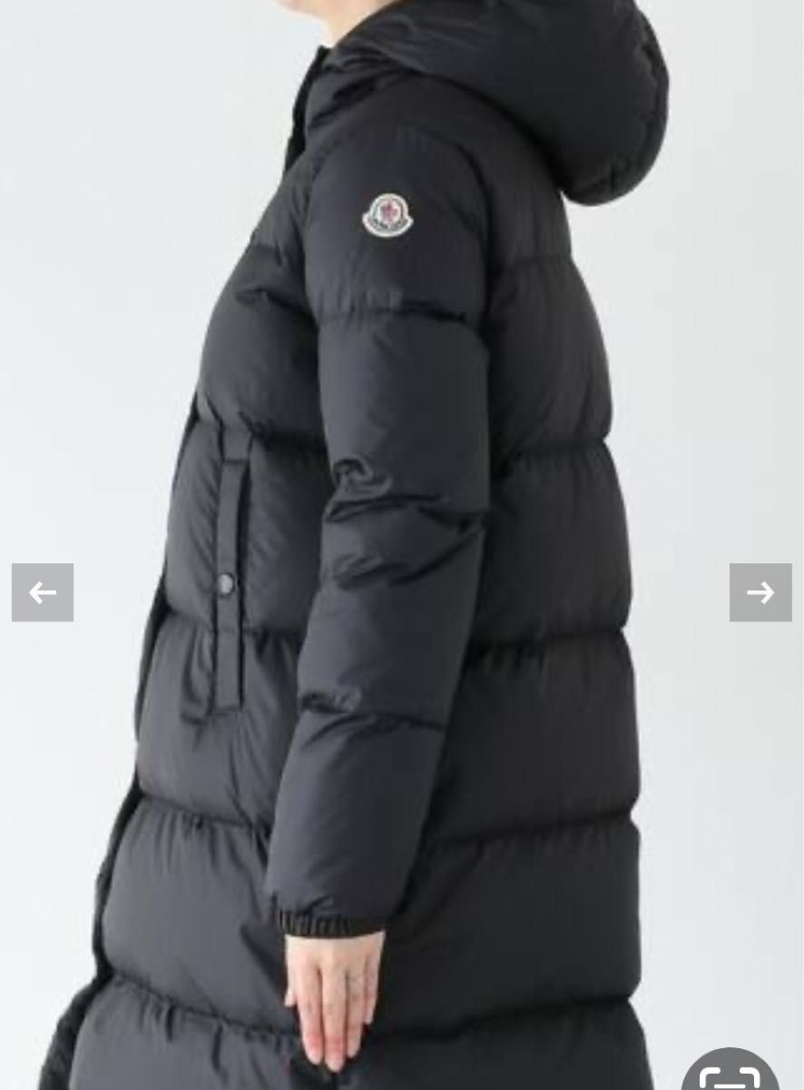 極美品 MONCLER モンクレール ダウンコート ブラック ロゴワッペン