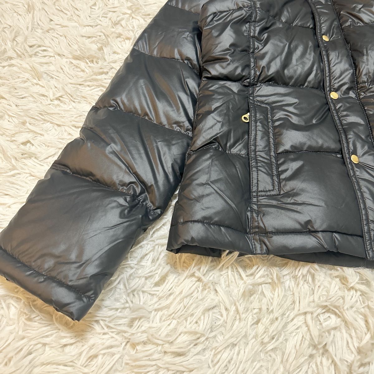 新品タグ付き RUSS・K ラスケーダウンジャケット ファー 光沢 短丈 Y2K