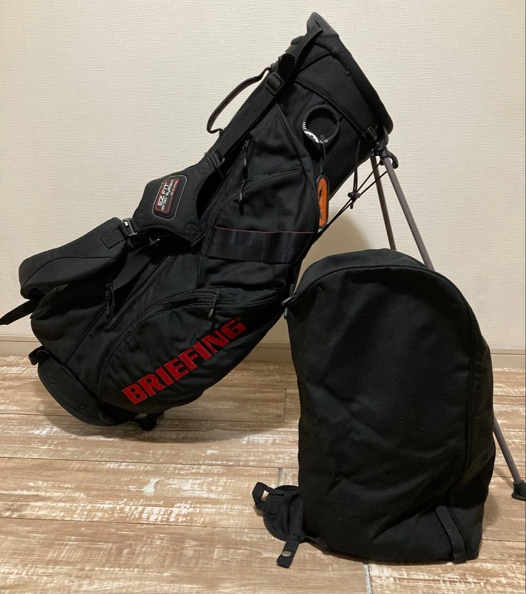BRIEFING ブリーフィング キャディバッグ ゴルフバッグ 黒 サン