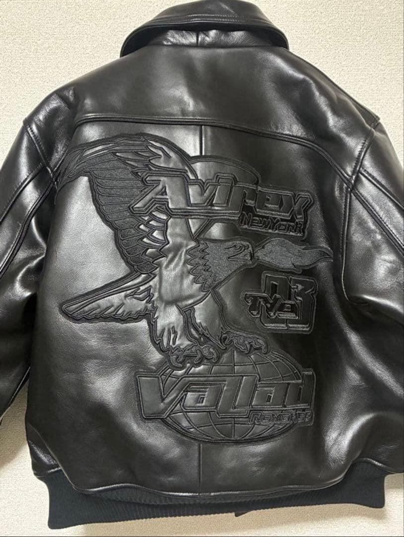 AVIREX VALLAD VARSITY LEATHE JACKET Mサイズ アヴィレックス レザー