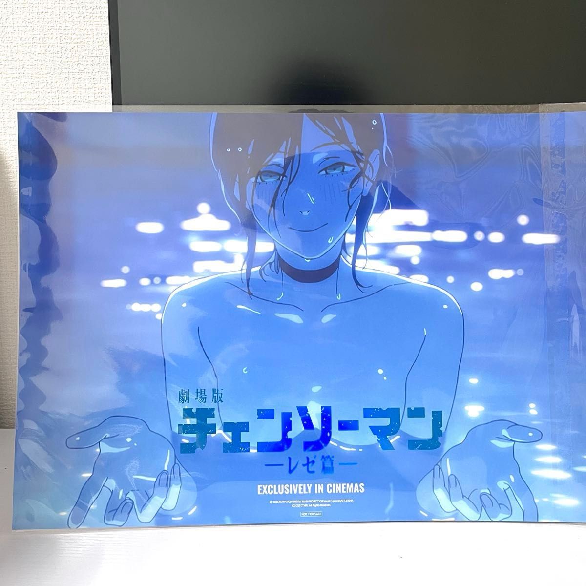未使用品 チェンソーマン A3ポスター 韓国 レゼ プールシーン 台湾
