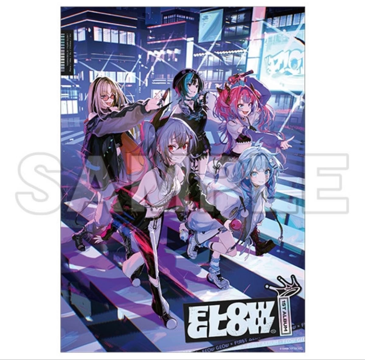 ホロライブ 1stアルバム FLOWGLOW アニメイト特典 A3クリアポスター