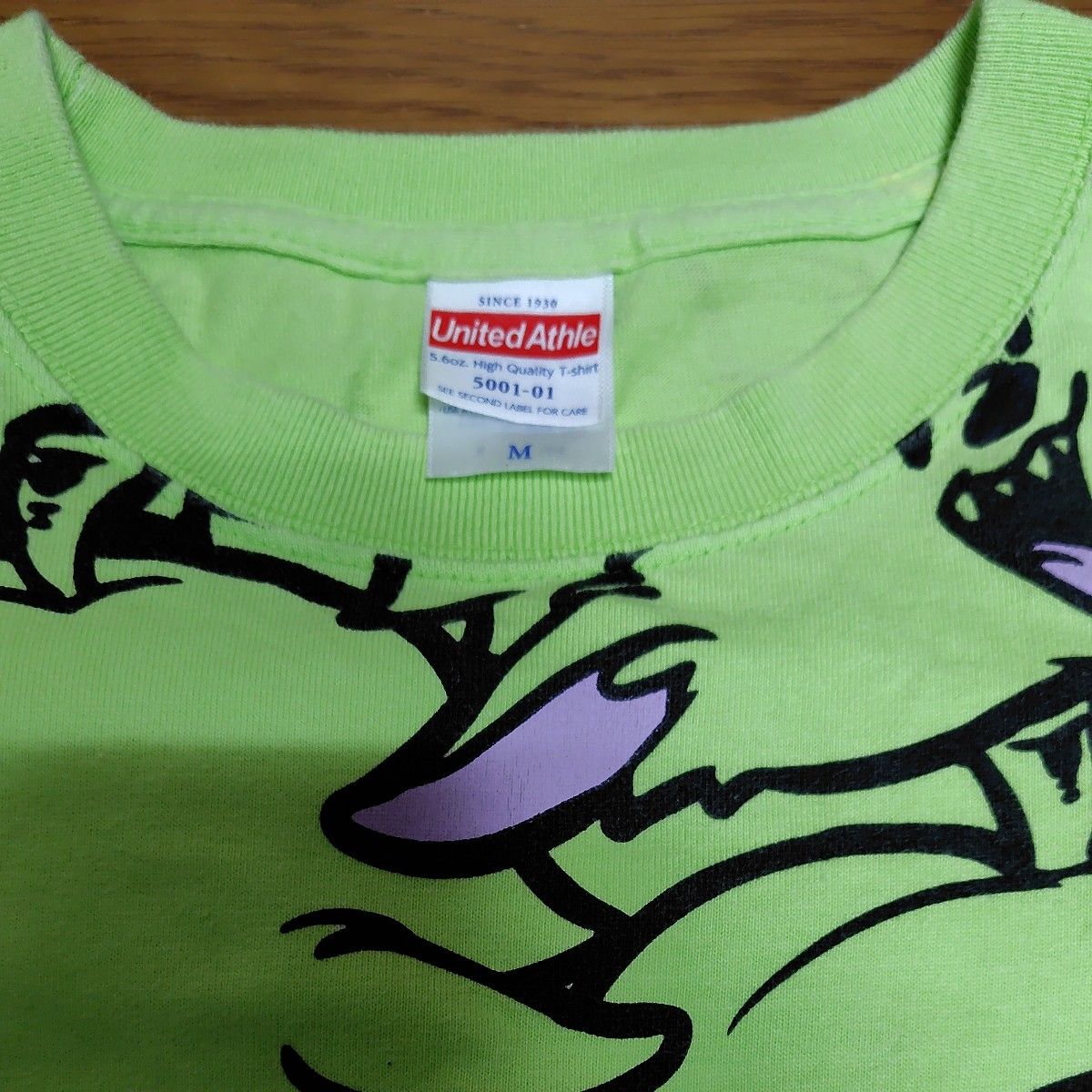 レア Mrs GREEN APPLE メメルTシャツ ライムグリーン×ピンク Мサイズ