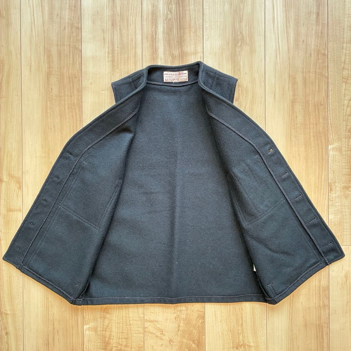 美品】FILSON フィルソン ウールベスト USA製 ネイビー 濃紺 サイズS