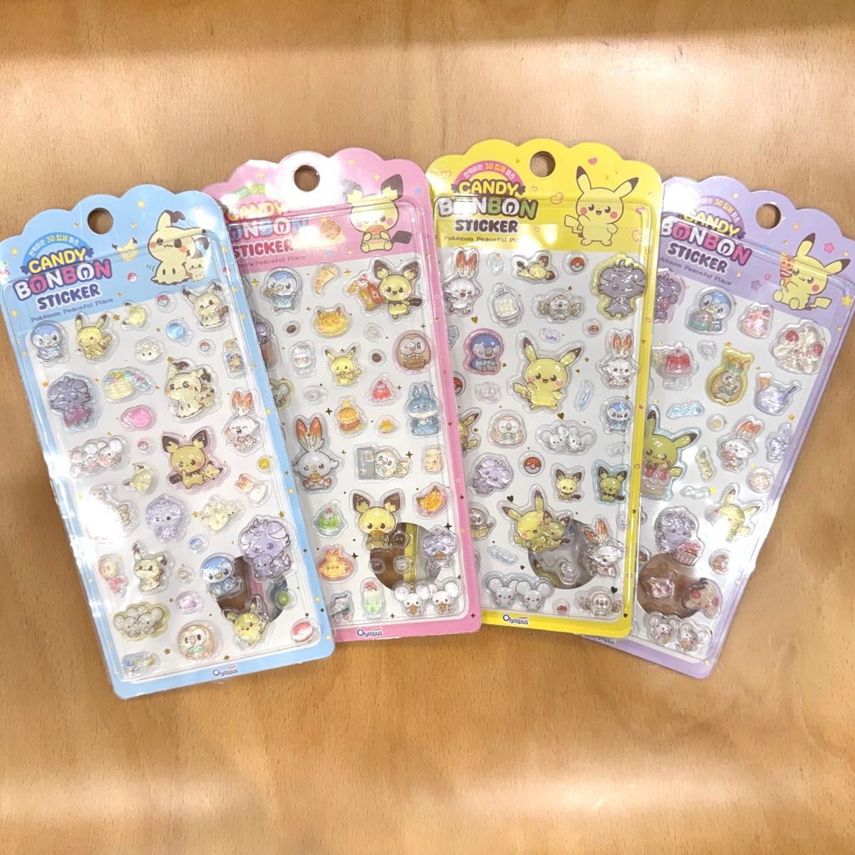 海外限定】正規品 ポケピース ポケモン ボンボンドロップ風 3Dシール 4